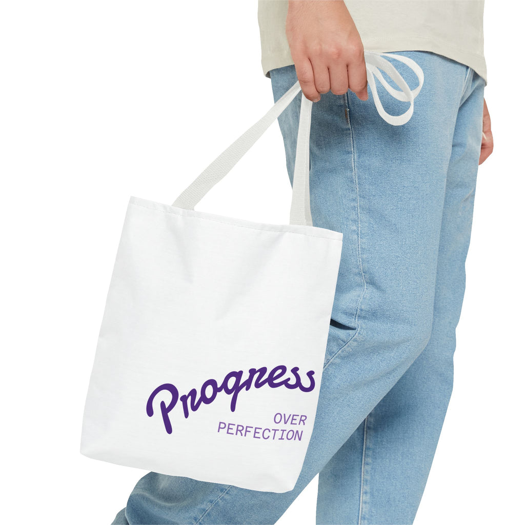 Progress Over Perfection Tote Bag