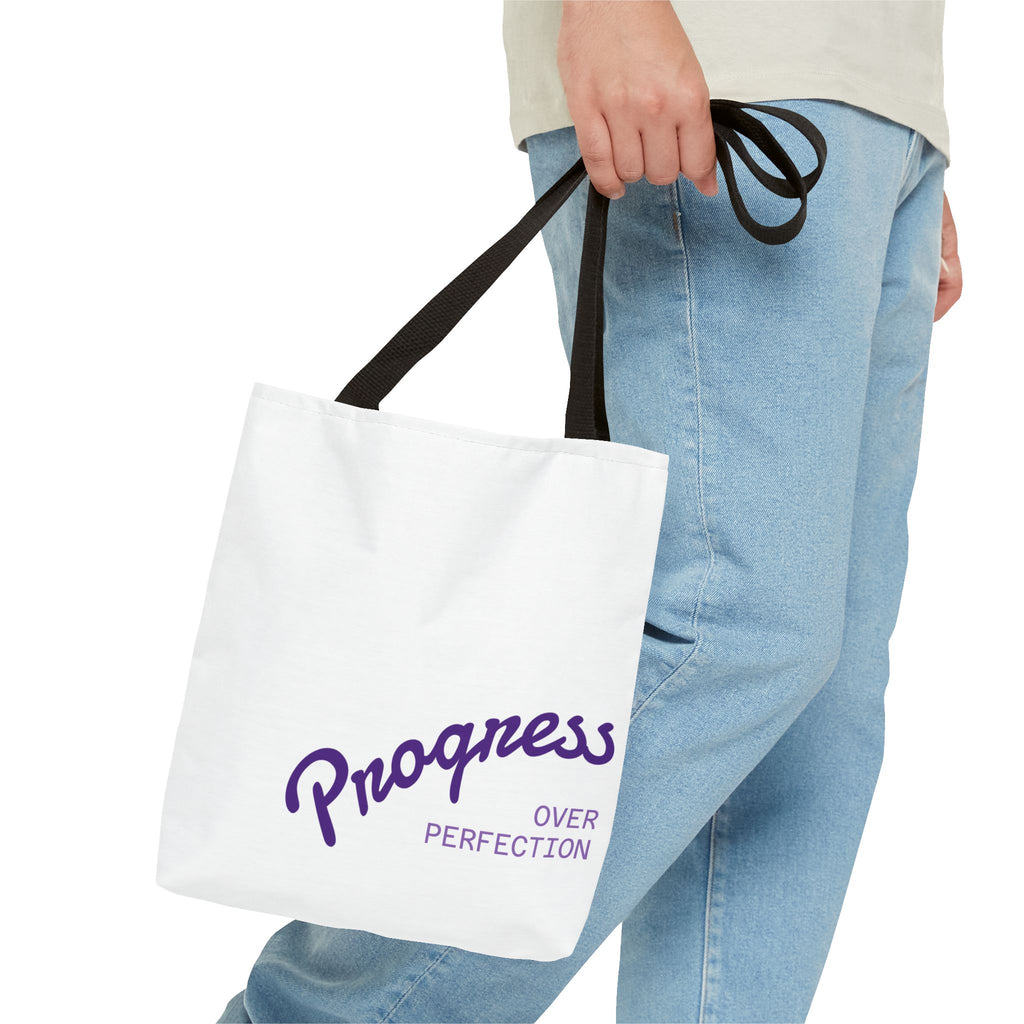 Progress Over Perfection Tote Bag