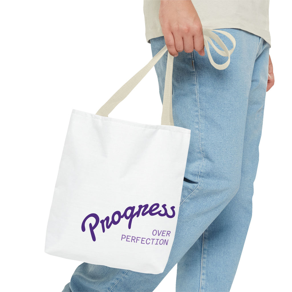 Progress Over Perfection Tote Bag